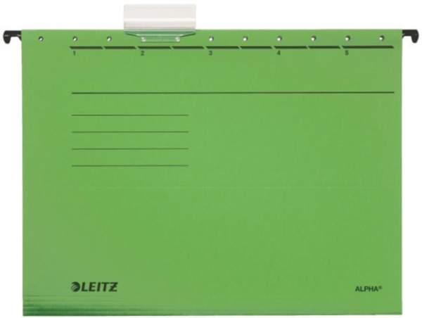 Hängemappe Leitz 1985 Alpha DIN A4 seitlich offen grün