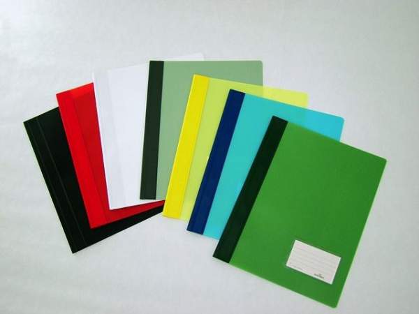 Sichthefter A4 mit Abheftrand DURALUX® Folie gelb transluzent