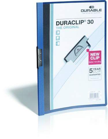 Klemm-Mappe "Duraclip" DIN A4 dunkelblau f. 30 Blatt / 1 Stück