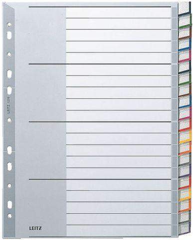 Register Leitz 1278 Blanko A4 PP 297x238 20 Blatt grau Einsteckschilder