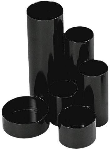 Schreibtischbutler Köcher Wedo Junior Kunststoff 6 Röhren schwarz