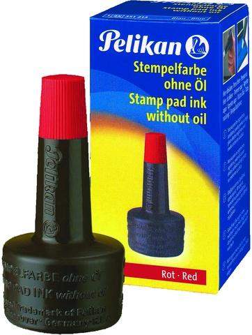 Stempelfarbe ohne Öl 28ml Pelikan 351221 Verstreicherflasche Rot