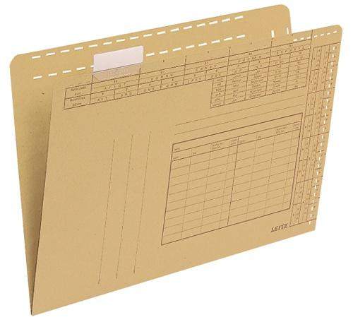 Einstellmappe Leitz 2435 f. A4 Karton 250g/m² A4 braun 100St.