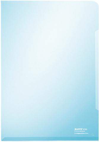Sichthülle Leitz 4153 DIN A4 PVC-Hartfolie 0,15mm glatt blau 100St.