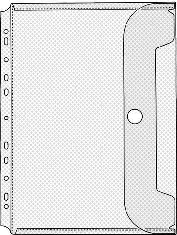 Prospekthüllen mit Druckknopf PP Eurolochung A4 0,2mm transparent Pckg á 10 St.