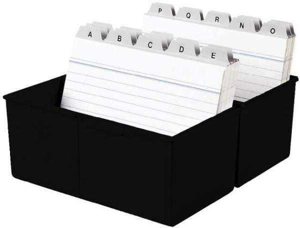 Karteikasten HAN PVC für A6 quer - ca. 300 Karten schwarz / 1St