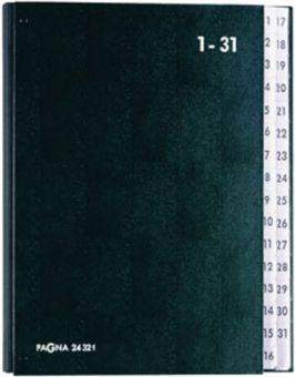 Pultordner Sammelmappe PAGNA A4 32 Fächer 1-31 Schwarz