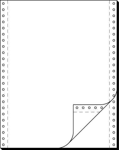 EDV-Papier 12"x240mm 2-fach blanko LP SD Sigel 32242 (1000 BLATT)