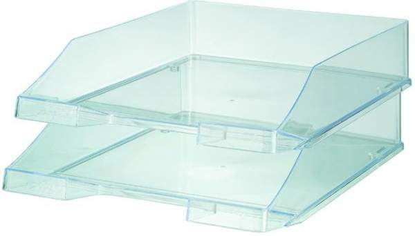 Ablagekorb brillant f. A4-C4 stapelbar hochglanz transparent 5 St.