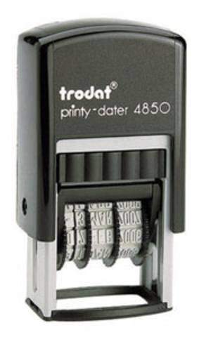Datum Selbstfärberstempel Trodat 4850 printy GEBUCHT 3,8mm
