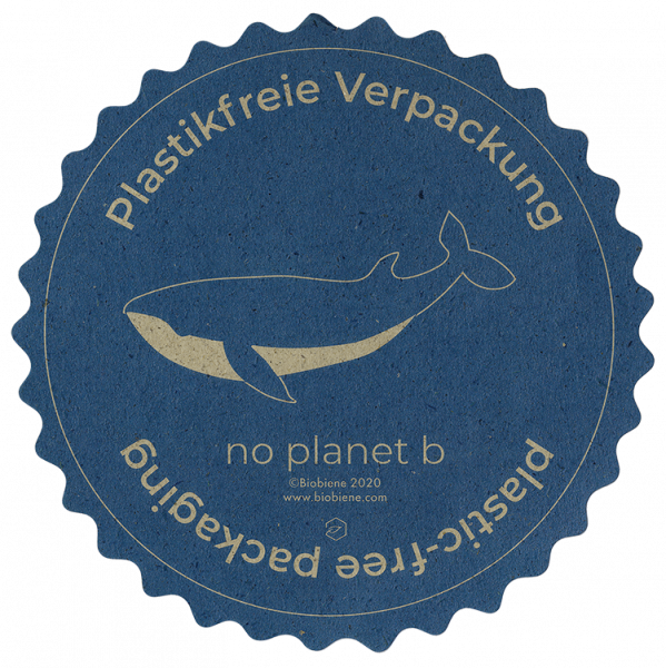 umweltfreundliche-"no planet b"-Aufkleber-aus-Graspapier-Wal-Buckelwal-Timmy-Hope