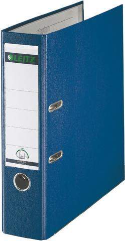 Ordner Leitz 1010 DIN A4 Plastik PP-Folie kaschiert 8cm breit 180" Hebelmechanik blau