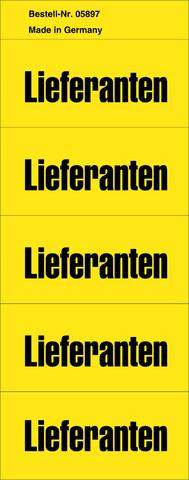 Inhaltsschilder Inhaltsschildchen sk Lieferanten gelb 1Pckg