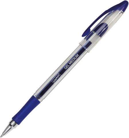 Gelschreiber Kappe mit Clip 0,7mm blau