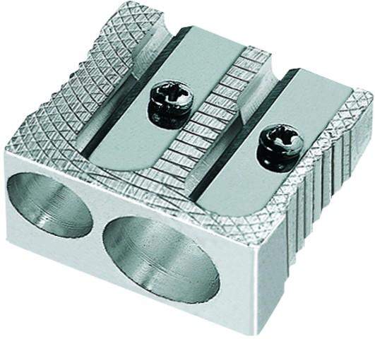 Bleistiftspitzer doppelt Metall f. Stifte Ø 8mm u. 10mm