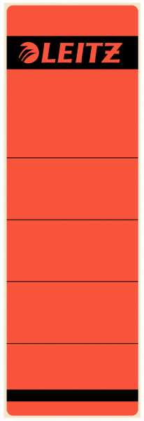 Rückenschilder Leitz 1642 195x61 kurz breit selbstklebend sk rot 1 Pckg. á 10 Stück