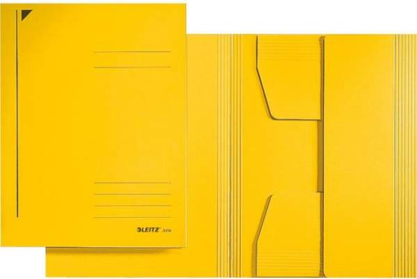 Einschlagmappe Jurismappe Leitz 3924 Karton 430 g/m² 3 Klappen A4 für 250 Blatt gelb