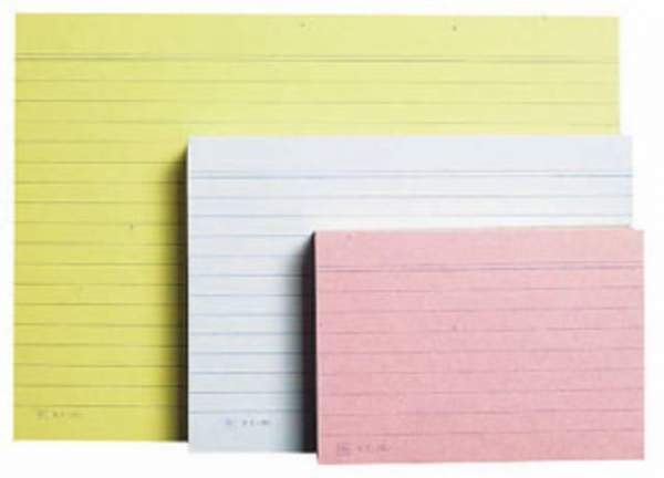 Karteikarten liniert DIN A7 rosa (1 Pckg. á 100 Stck.)