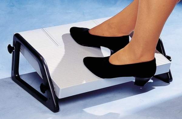 Fußstütze Relax WEDO® Trittfläche 45 x 35 cm lichtgrau