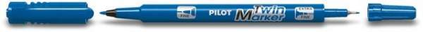Permanentmarker BEGREEN PILOT Twin Marker Rundspitze 0,3 u. 0,5 mm blau
