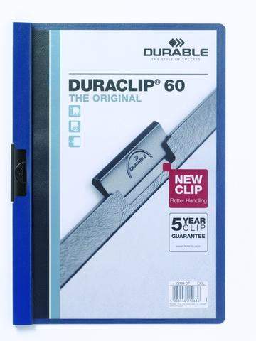 Klemm-Mappe "Duraclip" DIN A4 dunkelblau f. 60 Blatt / 1 Stück
