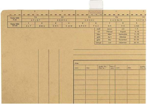 Sichtreiter Leitz 2454 25mm breit 3-zeilig f. Einstellmappen inkl. Blanko-Schildchen
