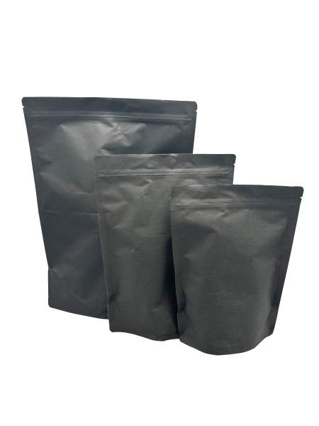 Doypacks Standbodenbeutel Aromaschutzbeutel schwarz