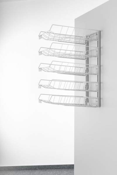 Wandsortieranlage mit Ablagekörben Sorter mit 5 Körben 290x390x555mm lichtgrau