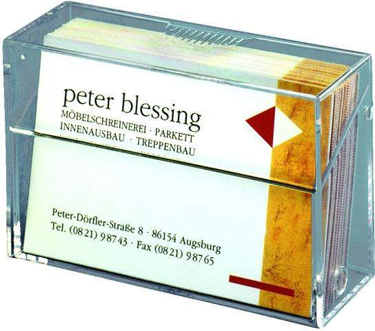 Visitenkartenbox transparent