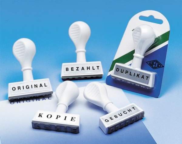Stempel Textstempel WEDO "Gebucht" / 1 Stück