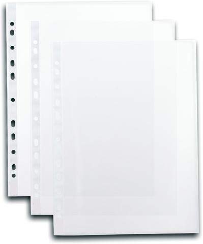 Prospekthüllen A4 Economy oben offen 0,04mm transparent genarbt Pckg á 100 St.