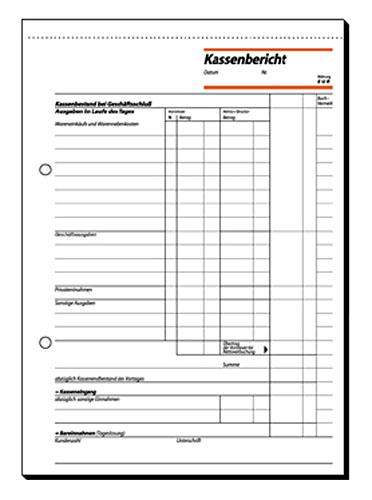 Kassenberichtsblock Sigel KA515 A5 50 Blatt einseitig bedruckt