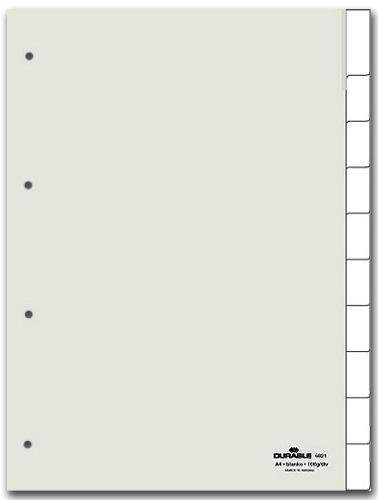 Register Durable 6821 Blanko A4 Kunststoff 10Bl transparent