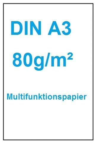Kopierpapier Multifunktionspapier A3 80 g/m² weiß (500 Blatt)