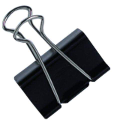 Aktenklammer 19mm breit Klemmweite 7mm schwarz Foldback-Klammern 10 Stück/Packung