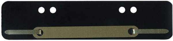 Heftstreifen PP Metalldeckleiste kurz 34x150mm schwarz 100St.