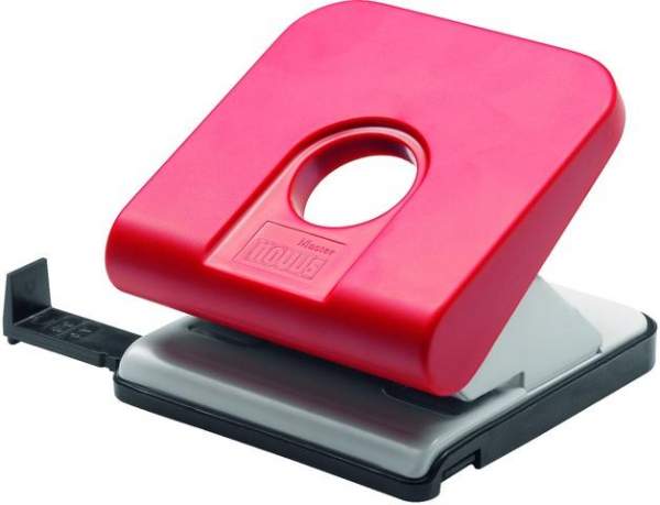Locher mit Anschlagschiene Novus Master 25 Blatt 2,5 mm rot