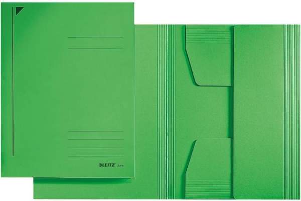 Einschlagmappe Jurismappe Leitz 3924 Karton 430 g/m² 3 Klappen A4 für 250 Blatt grün
