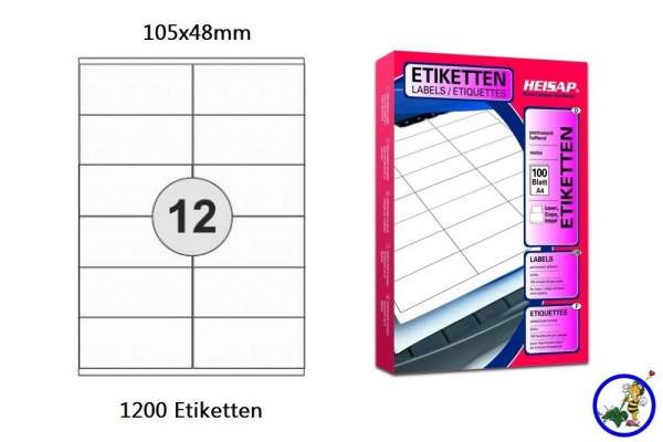 Papier-Etiketten 105x48mm DIN A4-günstig