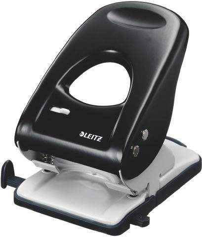 Locher Leitz 5138 Registraturlocher 4 mm 40 Blatt mit Anschlagschiene schwarz