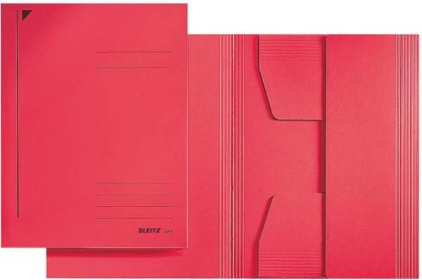 Einschlagmappe Jurismappe Leitz 3924 Karton 430 g/m² 3 Klappen A4 für 250 Blatt rot