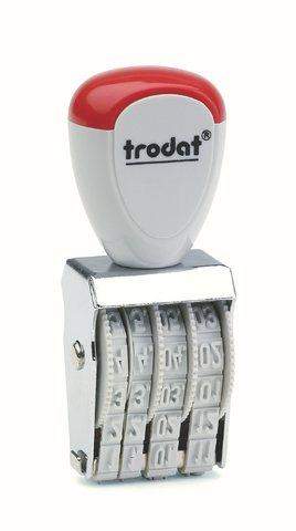 Datumstempel Trodat Metall Schrifthöhe 4mm Monat in Ziffern