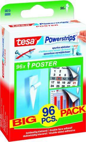 Doppelklebestück TESA Powerstrips® Poster sk ablösbar 20x40mm Pckg. á 96 St.