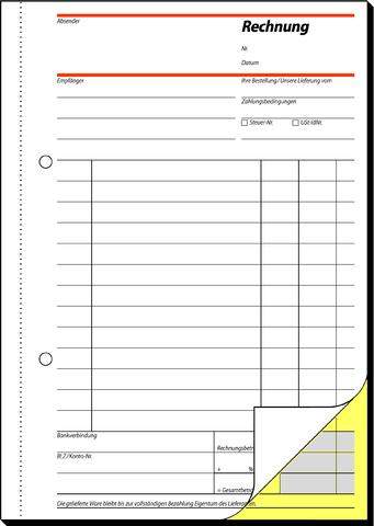 Rechnungsblock A5 Sigel 2fach sd selbstdurchschreibend 2x40Blatt