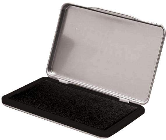 Stempelkissen Metall 7 x 11 cm Typ 2 schwarz getränkt
