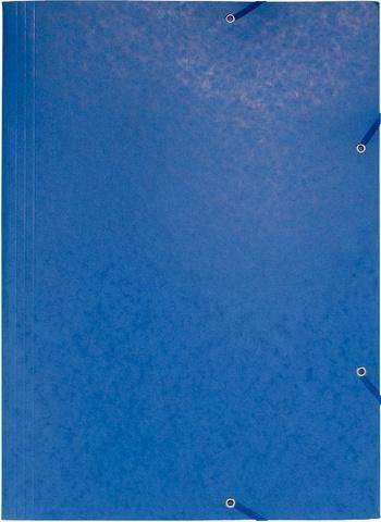 Sammelmappe Zeichnungsmappe Einschlagmappe Manilakarton Eckspanngummi A3 blau